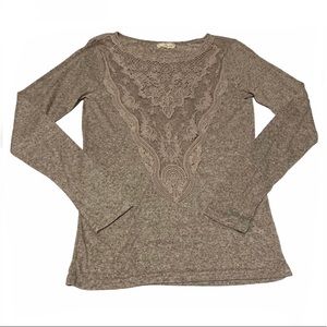 A’reve | Crochet Linen Blend Bohemian Lace Top